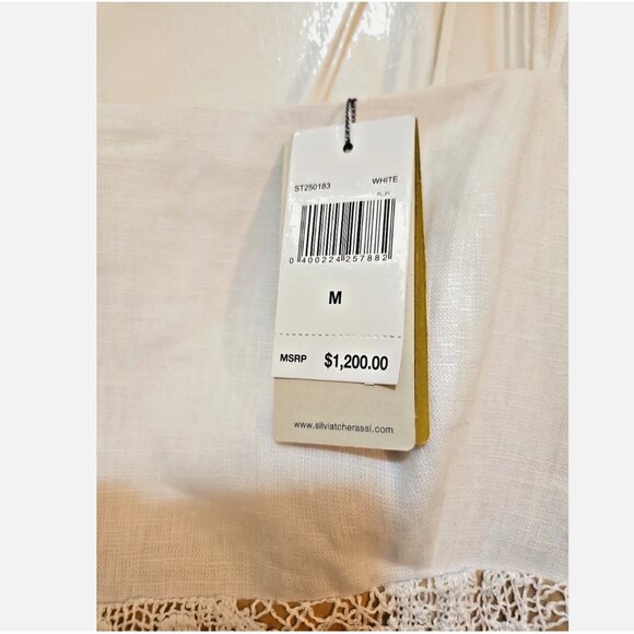 Silvia Tcherassi White Linen Pilar Maxi Gown, Size: MEDIUM - SOLD - Picture 11 of 15